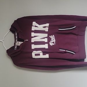 Victoria Secret Maroon PINK Partial ZiP Up Jacket. SIZE Medium